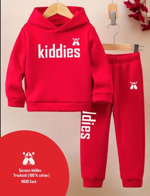 Sacxess Kiddies Tracksuit — Red
