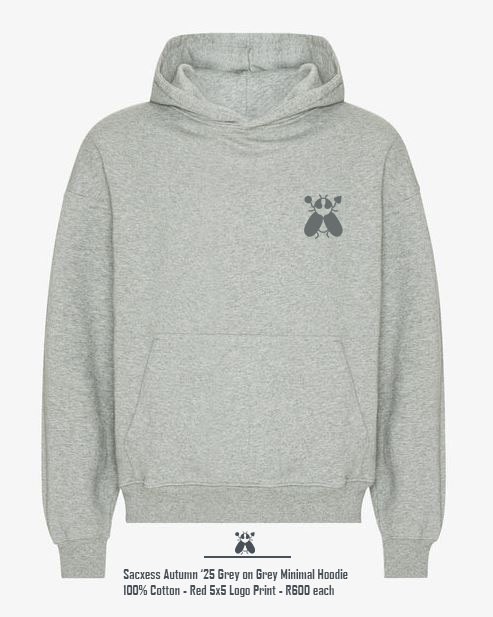 Sacxess Autumn '25 Grey on Grey Minimal Hoodie