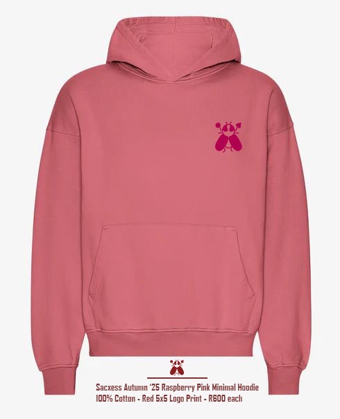 Sacxess Autumn '25 Raspberry Pink Minimal Hoodie