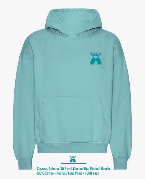 Sacxess Autumn '25 Royal Blue Minimal Hoodie